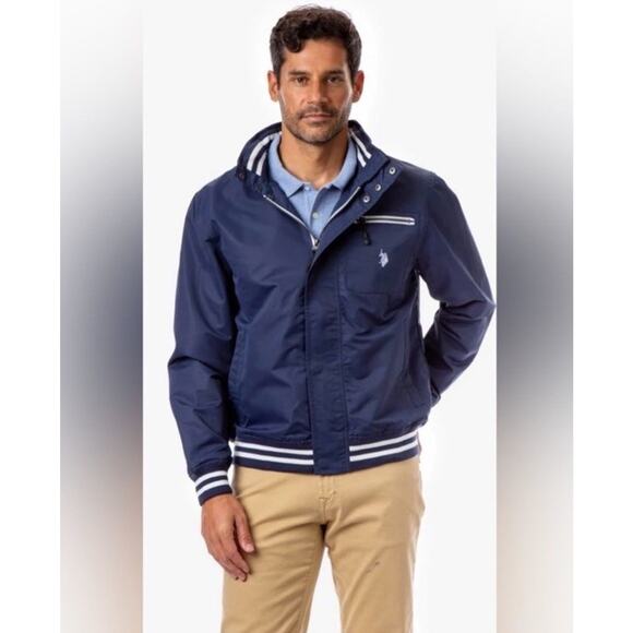 US Polo Association Men Medium Navy Blue Yacht Jacket - Picture 2 of 6